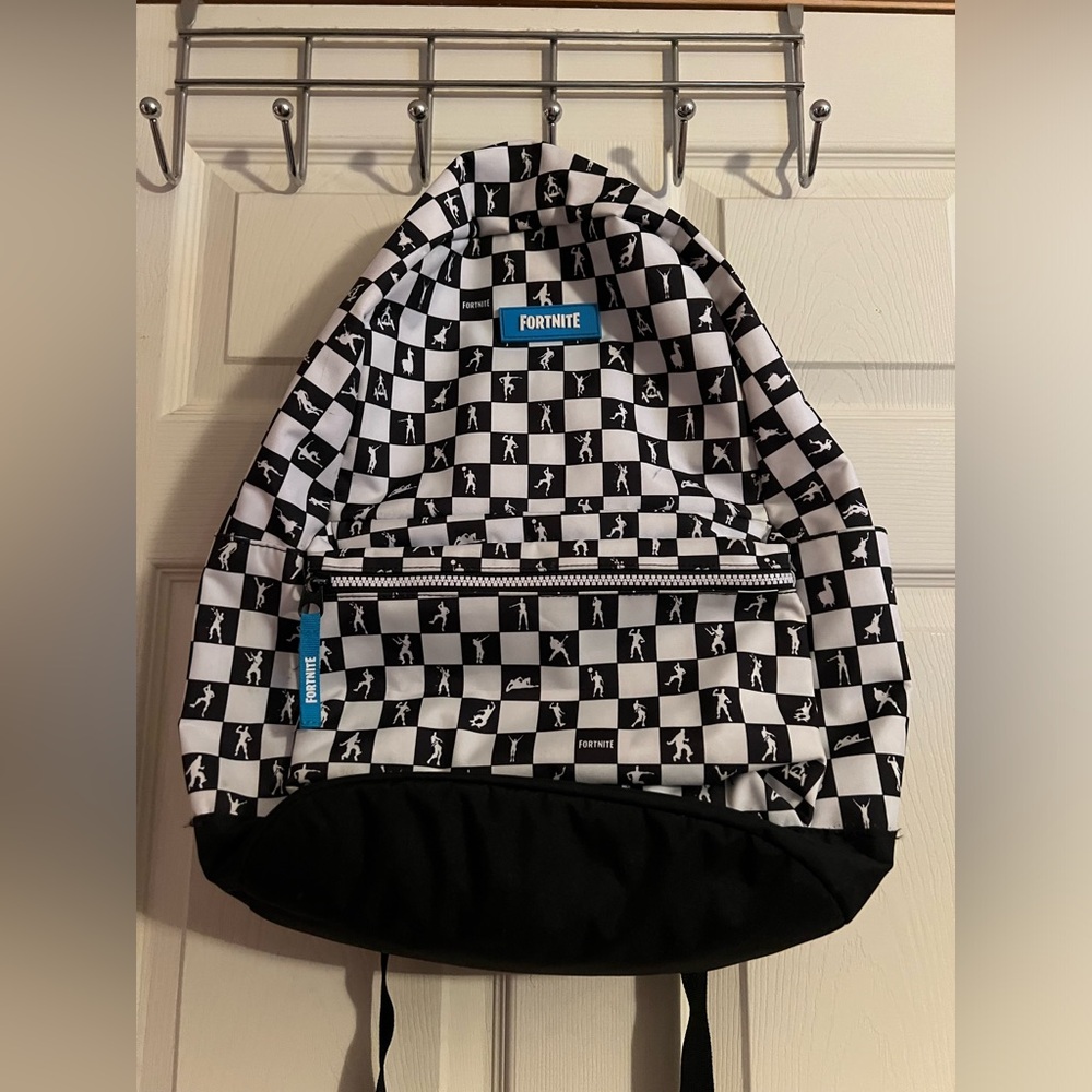 Fortnite backpack, black and white